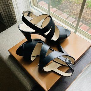 Audrey Brooke Black Platform Sandals